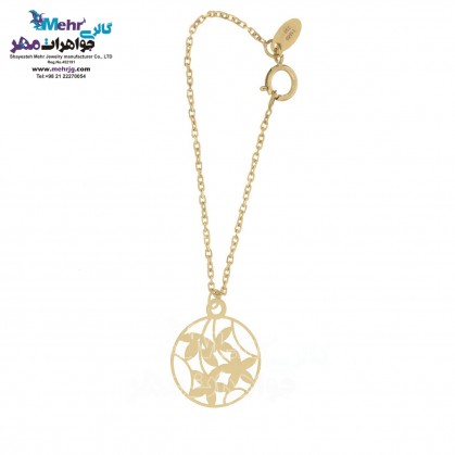 Gold Watch Pendant - Cypress Vine Flower Design-MW0283